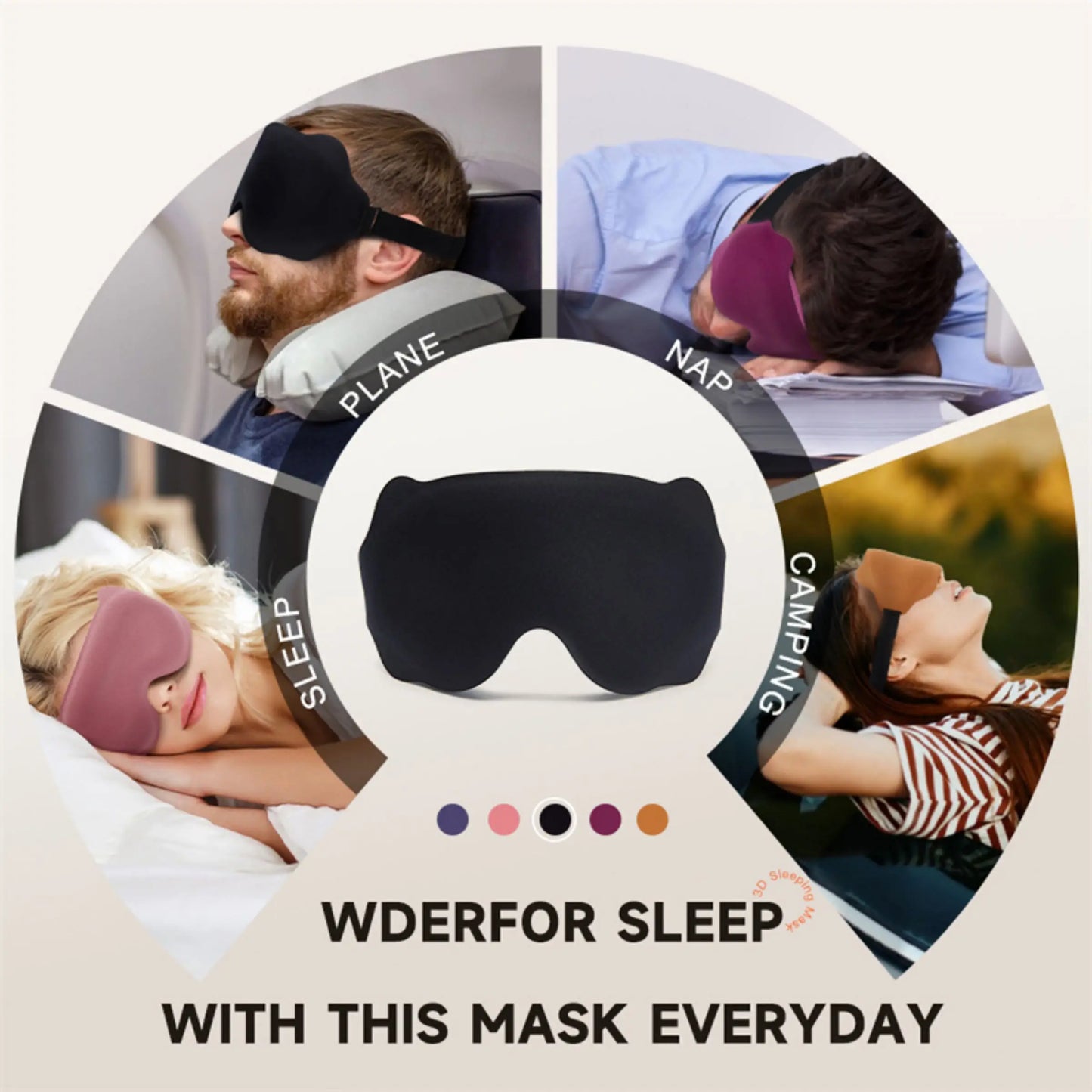 Masque de sommeil 3D