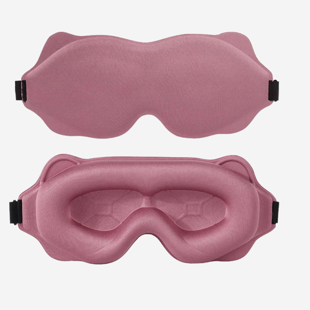 masque de sommeil rose